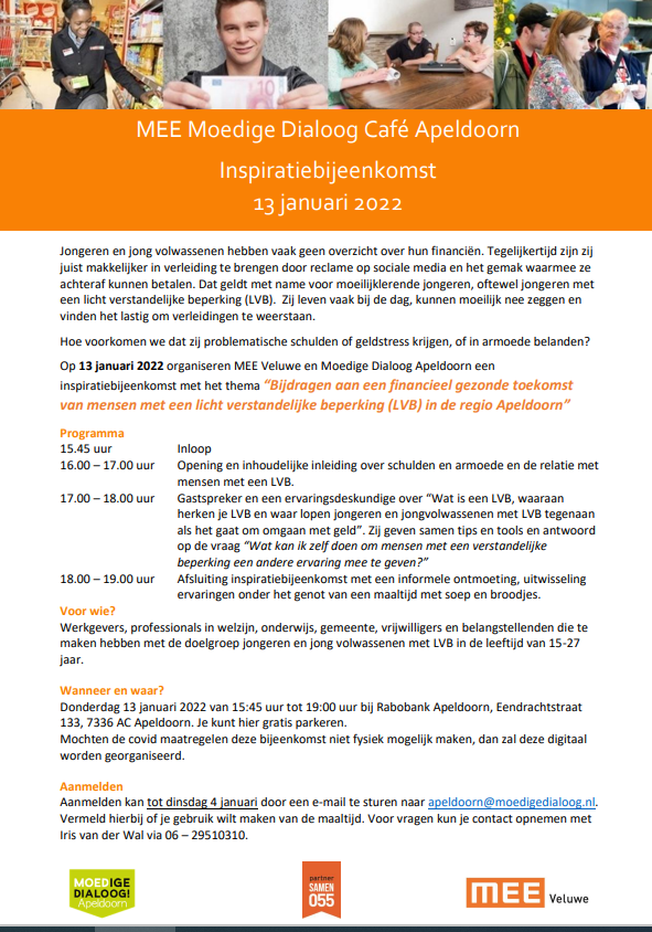 MEE Moedige Dialoog Café Apeldoorn – Inspiratiebijeenkomst 13 januari 2022